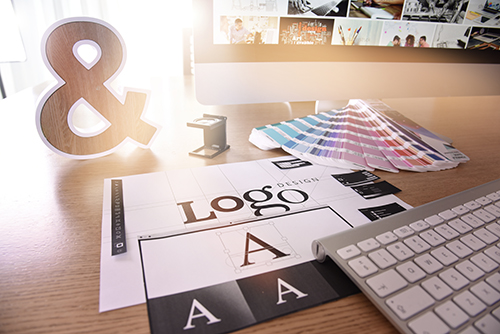 Logo design. Creative concept for website and mobile banner, int